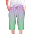 thumbnail image 1 of UPPADA Linen Shorts for Women Linen Shorts for Women Gradient Color Sweatshorts Drawstring High Waisted Short Pants Knee Length Sweatshort Pockets My Orders Placed Recently By Me Today, 1 of 5