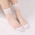 thumbnail image 2 of MIASHUI Chaussettes à Pois Transparents pour Femmes Chaussettes Transparentes Chaussettes Respirantes Chaussettes Basses pour Femmes Chaussettes d'Été Mode Blanc, 2 of 3