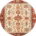 thumbnail image 1 of Ahgly Company Indoor Round Abstract Brown Gold Oriental Area Rugs, 6' Round, 1 of 6