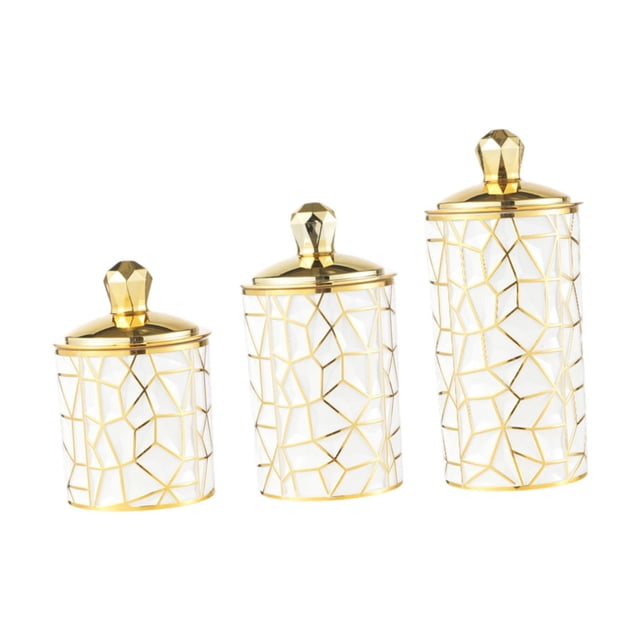 Siruishop 3 Pcs Bocal à Café, Pot à Biscuits, Portable, Contenant de Rangement pour Aliments Contenant de Rangement pour Grains de Café pour Sucre Noix Collations Pâtes A