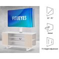 thumbnail image 3 of FITUEYES Support TV Pivotant pour Écran Plat LED LCD de 32 à 70 Pouces, Console Multimédia à Hauteur Réglable, Meuble TV Moderne et Centre de Divertissement pour Médias (Blanc), 3 of 8