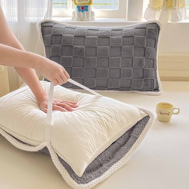 Amzcrzy The Pillowcase Thickened Taffeta Pillow Towel Pillow Isolation Cover Warm Pillow Towel Thickened Pillowcase Bedspread & Coverlet Sets Bedding Bedding Comforter Sets Bedding Set