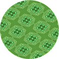 thumbnail image 1 of Ahgly Tapis Rond Lavable en Machine Intérieur Transitionnel Vert Néon, 6 Pieds Rond, 1 of 7