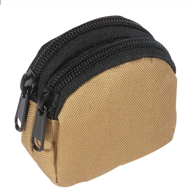 jinwen Belt Loop Wallet Purse Card Case Change Bag Multi-Functional Pocket Outdoor Khaki