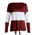 thumbnail image 3 of RKSTN Sweaters for Women Fashion Stripe Leopard Print Comfortable Long Sleeves Sweater Tops Fall Sweaters, 3 of 9