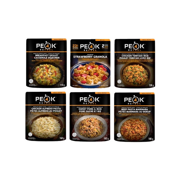 Peak Refuel Freeze Dried Meals Variety 6 Pack