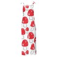 thumbnail image 4 of LOVZFMLL Combinaison pour Femme, Barboteuse Longue Ample d'Été Imprimée Sans Manches et Dos Nu Rouge, 2TG, 4 of 5