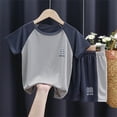 thumbnail image 2 of MIASHUI Boys Loose Athletic Short Sleeve Shirt and Active Mesh Shorts Set,Grey,4-5 Years, 2 of 3