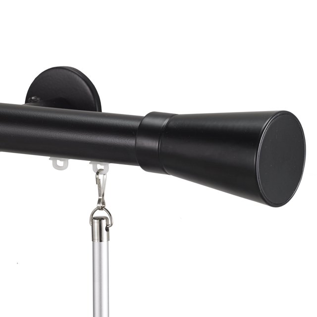 Art Decor Tringle à Rideaux Coulissante Versys 1-1/8 Po de 72 Po, Noire