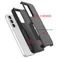 thumbnail image 3 of Samsung Galaxy S23 FE Case with Tempered Glass Screen Protector, Tekcoo Heavy Duty Rugged Shockproof Full Body Protective 2-IN-1 Phone Case Cover for Galaxy S23 FE, Black, 3 of 8