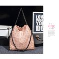 thumbnail image 2 of kurtrusly 1/2/3 Wide Application Convenient And Practical Chain Handbag For Women - Foldable Shoulder Bag Fashion PU Chain Shoulder Bag silvery 1 Pc, 2 of 6