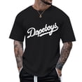 thumbnail image 4 of T-shirt à Manches Courtes pour Homme, Coupe Ample, Col Rond, Imprimé de Lettres, Décontracté et Populaire, 4 of 4