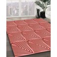 thumbnail image 3 of Ahgly Company Machine Washable Indoor Square Transitional Lava Red Area Rugs, 8' Square, 3 of 7