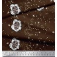 thumbnail image 3 of Soimoi Poly Georgette Fabric Star & Owl Bird Decor Fabric Printed Yard 52 Inch Wide, 3 of 3
