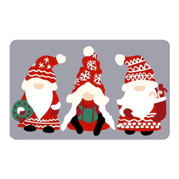 Feltree Tapis de Bain de Noël en Diatomite avec Design de Poupée Sans Visage, Tapis de Sol en Silicone Absorbant pour Cuisine/douche, Décoration de Vacances