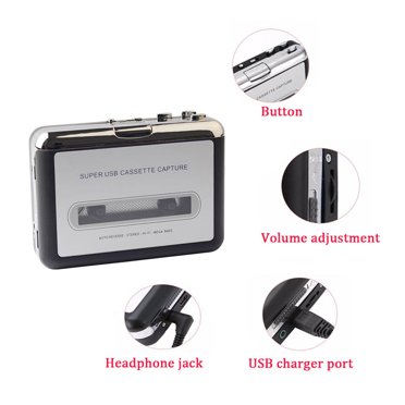Cassette Player USB Cassette to MP3 Converter Capture combo cassette combo cassette player Audio Music Player Tape Cassette Recorder