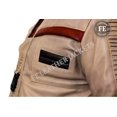 thumbnail image 4 of Beige Leather Biker Jacket Mens Leather Riding Jacket Beige Leather Jacket Mens Beige Biker Jacket Leather Motorcycle Jacket Real Leather size XL, 4 of 5