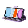 thumbnail image 2 of Case for iPhone 12 Cover Zipper Pocket Wallet Case Magnetic Protective - Purple, 2 of 5