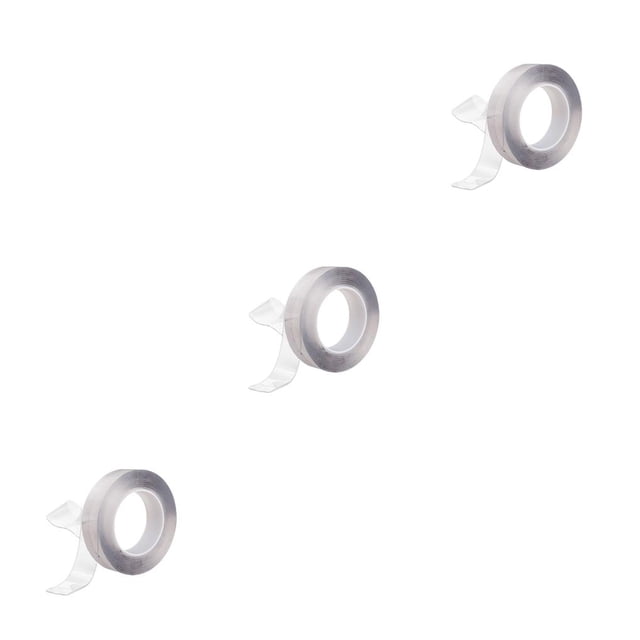 ZheElen Adhesive Tape Reusable Waterproof Transparent Tapes Traceless Trimmable Pocket Wall Mirror Sticker Household Kitchen Type 5 3Set