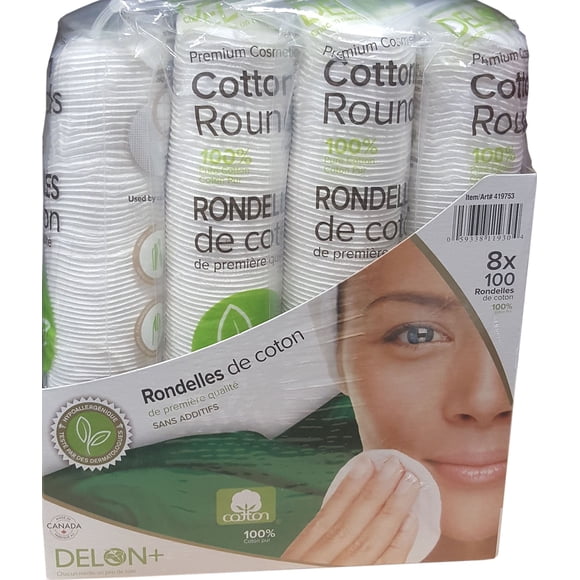 Cotton Delon + 100% Cotton Rounds, 800 Count