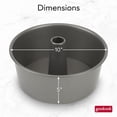 thumbnail image 3 of GoodCook Everyday Nonstick Steel Angel Food Pan, 9.5", Gray, 3 of 7