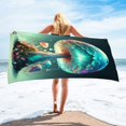 thumbnail image 1 of Dvkptbk Beach Towel Microfiber Beach Towel Super Lightweight Colorful Bath Towel Sandproof Beach Blanket Multi-Purpose Towel for Travel Swimming Pool 30x60 Inch Beach Essentials on Clearance, 1 of 8
