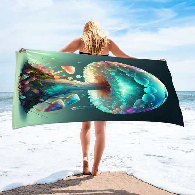 Dvkptbk Beach Towel Microfiber Beach Towel Super Lightweight Colorful Bath Towel Sandproof Beach Blanket Multi-Purpose Towel for Travel Swimming Pool 30x60 Inch Beach Essentials on Clearance