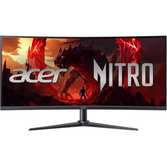 Acer Moniteur de Jeu 34 Pouces Nitro XZ0 - Incurvé UWQHD/ AMD FreeSync Premium/ 1 Ms/ Port d'Affichage - Excellent Remis à Neuf avec au Minimum 1 An de Garantie du Fabricant Acer