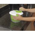 thumbnail image 4 of Salad Spinner, High Quality BPA Free, Multipurpose Foldable, Non-skid Base for Stability, Smart Design, Transparent Design for Kitchen, Large 5L Green, 4 of 5