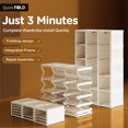 thumbnail image 4 of ANTBOX Garde-Robe Portative Pliable avec Portes Magnétiques, 11 Compartiments et 2 Cintres, Blanc, 4 of 8
