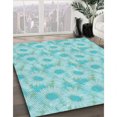 thumbnail image 3 of Ahgly Tapis d'Intérieur Lavable en Machine Carré Turquoise Moyen Vert, 4 Pieds Carré, 3 of 7