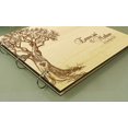 thumbnail image 3 of Handmade Tree Design Personalized Guest Book Rustic Wedding Wood Wooden Engraved Advice Book, 3 of 6