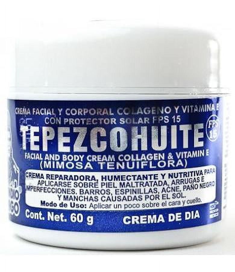 Crema de Dia Tepezcohuite Del Indio Papago 60g., Tepezcohuite Day Cream