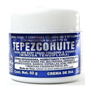 Crema de Dia Tepezcohuite Del Indio Papago 60g., Crème de jour de tepezcohuite