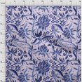 thumbnail image 4 of oneOone Georgette Viscose Bleu Tissu Jacobée Robe Florale Tissu Tissu Imprimé par la Cour 42 Pouces de Large, 4 of 5