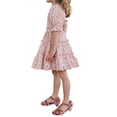 thumbnail image 4 of Fortune Mommy and Me Dresses Matching Set Summer Boho Dress Square Neck Ruffle Sleeves Floral Dress, 4 of 10