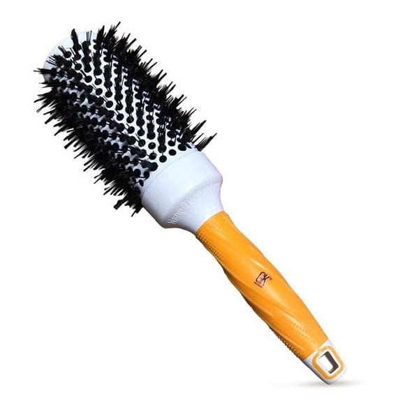 GK HAIR Global Keratin Professional Large Thermal Extra Round Brush 53mm Ceramic Coated Barrel Anti Static Frizz Control Blow Drying Styling Detangling for Long Short Curly Tangle Straight Hair Unisex