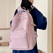 Large Capacity Backpack for School, ZZkhGO Stylish Versatile College Student Bag for Women, Lightweight Durable Campus Backpack with Multiple Pockets