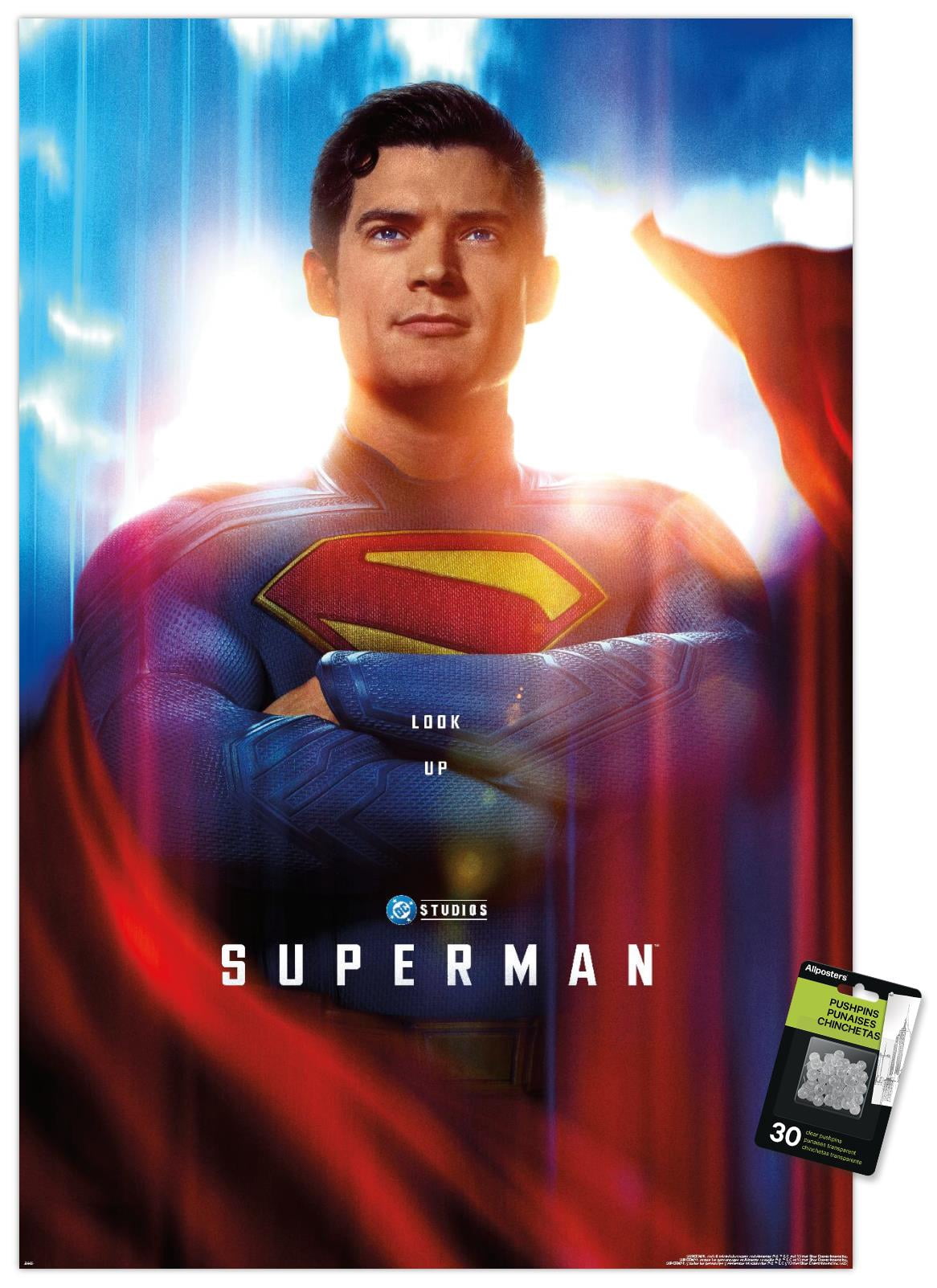 DC Studios Superman (2025) - Close-Up One Sheet Wall Poster with Pushpins, 22.375" x 34"