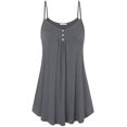thumbnail image 1 of DYMADE Women Spaghetti Strap Sleeveless Soild Swing Vest Top, 1 of 2