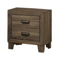thumbnail image 3 of Dark Walnut Wood 3pc Bedroom Set with Bed + Dresser + Nightstand, 3 of 5