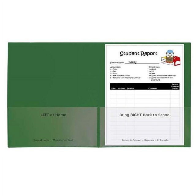 C-Line Produits CLI32003 25CT Dossiers de Connexion pour Classe, Vert