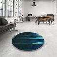 thumbnail image 3 of Ahgly Company Indoor Square Patterned Teal Green Area Rugs, 6' Square, 3 of 6
