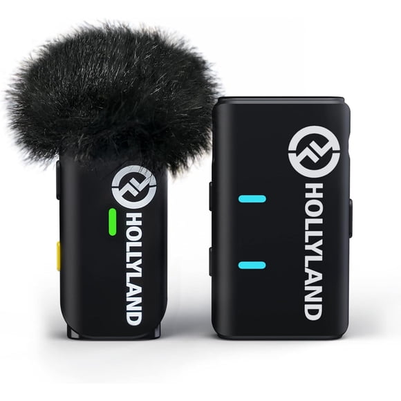 Hollyland Lark M1 Wireless Lavalier Microphone system (1TX+1RX, No Charging Case) Compatible with iPhone Android Camera, 656ft 8h Noise Reduction Lapel Mic
