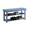 thumbnail image 1 of Convenience Concepts Oxford Utility Mudroom Entryway Bench in Blue Wood Finish, 1 of 3