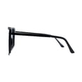 thumbnail image 4 of Retro Flat Top Shield Oversize Half Rim Rimless Sunglasses All Black, 4 of 4