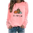 thumbnail image 2 of DPTALR Femmes Confortable Décontracté Courge à Lettres Imprimées Chandail à Col Rond Manches Longues T-Shirt Blouse Hauts, 2 of 3