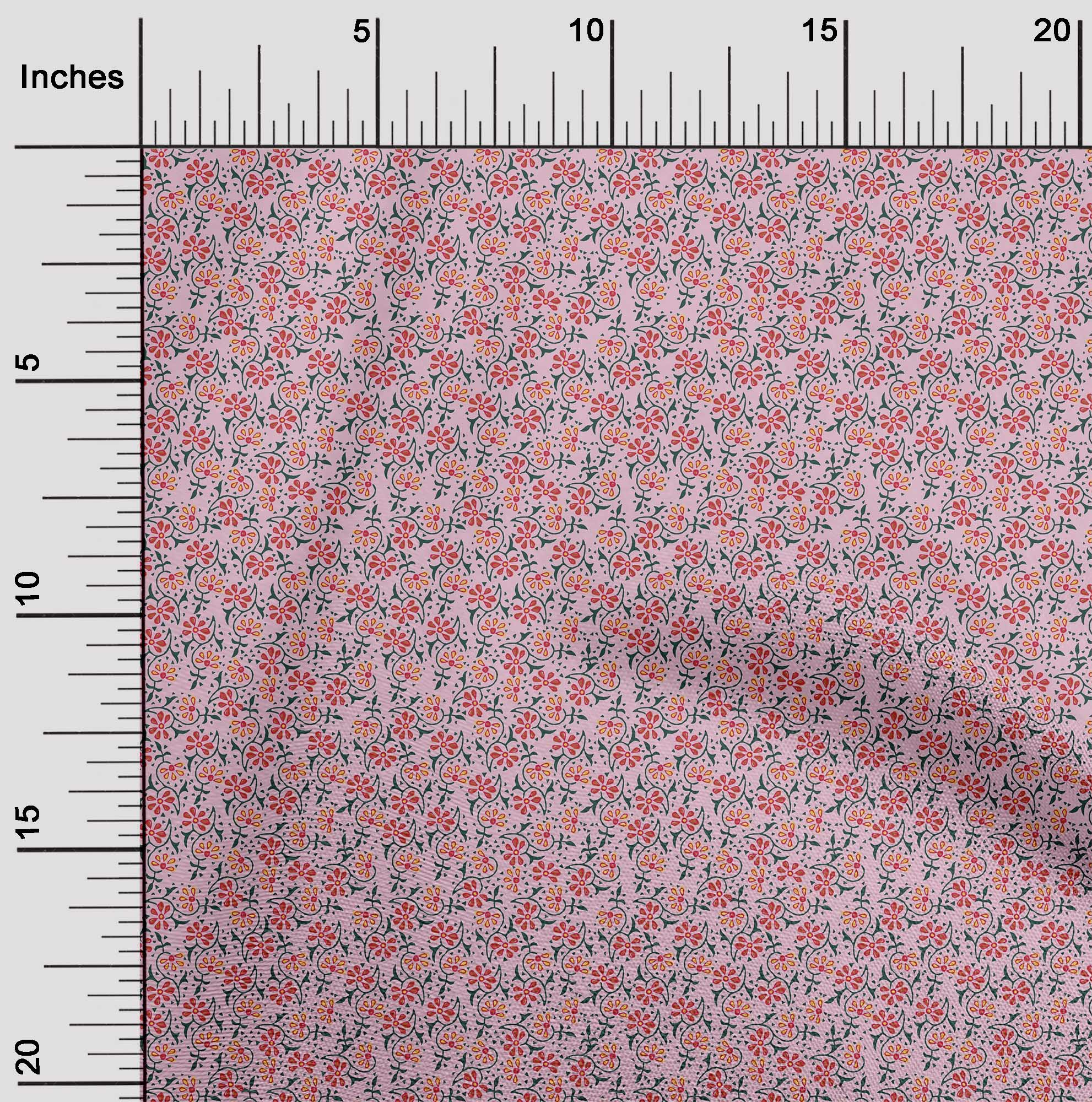 oneOone Cotton Silk Fabric Floral Block Fabric Prints By Yard 42 Inch Wide