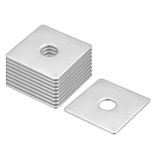 Uxcell Rondelle Carrée, Lot de 10, M12x50x50x2 mm, Rondelles Carrées pour Plaques en Acier Inoxydable 304