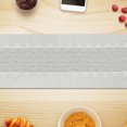 thumbnail image 3 of IH Casa Decor Vinyl Table Runner 54" Diamond Band Silver - Set of 2, 3 of 3